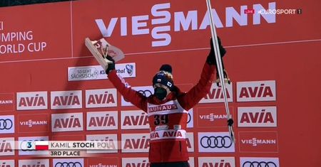 Puchar Świata w skokach narciarskich.Kamil Stoch trzeci.