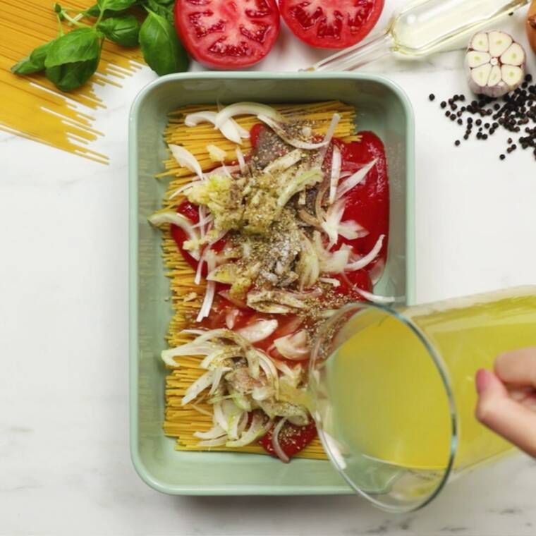 błyskawiczne spaghetti z piekarnika