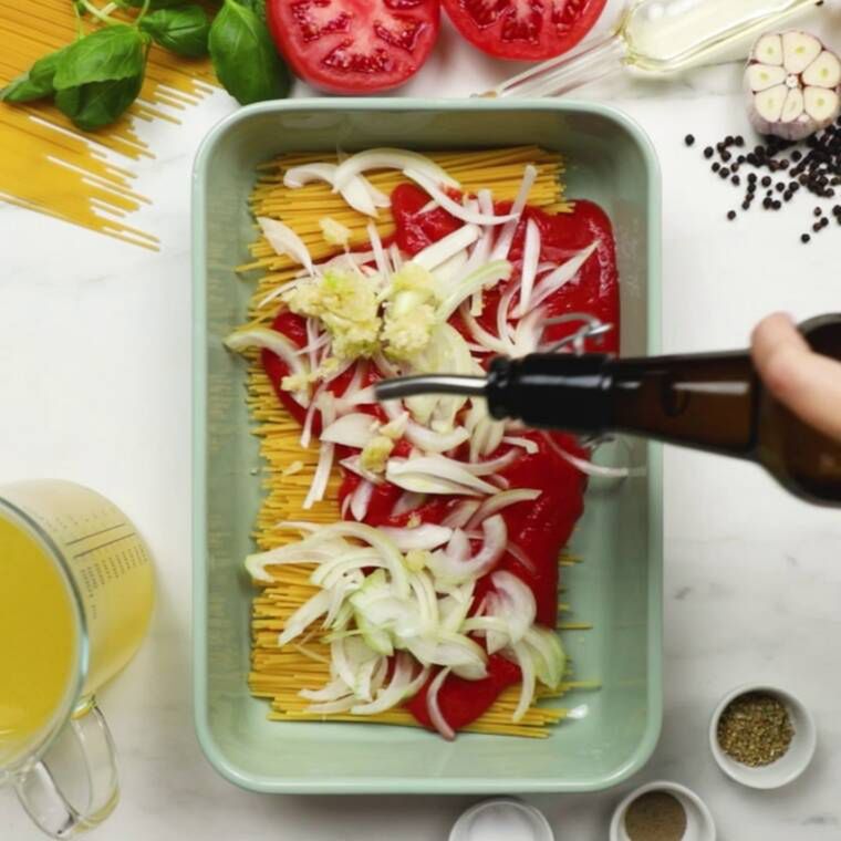 błyskawiczne spaghetti z piekarnika