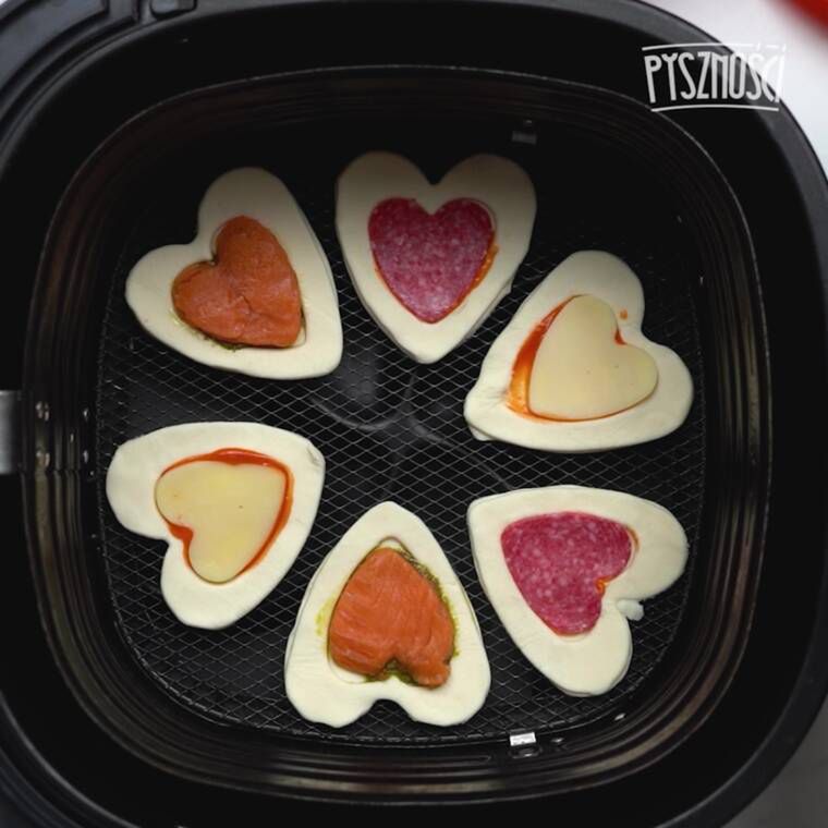 serduszka na walentynki z ciasta francuskiego