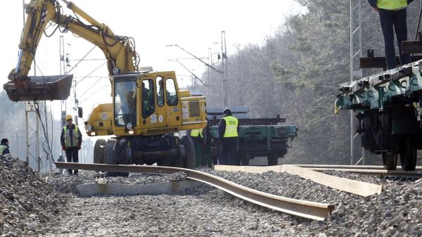 Miejsce katastrofy kolejowej koło Szczekocin