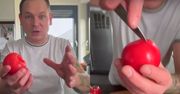 Pokazał, jak obiera się pomidory. Ten trik stosują najlepsi kucharze
