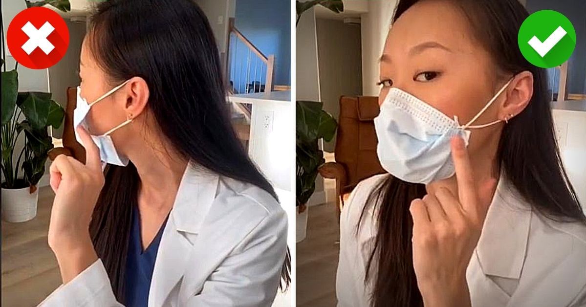A Simple Trick to Fit a Disposable Face Mask at a Glance!