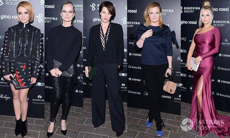 Gwiazdy na pokazie Tomasza Ossolińskiego "Shadows": Katarzyna Zielińska, Maja Ostaszewska, Magdalena Cielecka, Daria Widawska, Paula Tumala...
