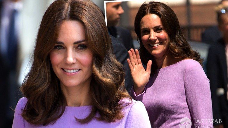 Księżna Kate w lawendowej kreacji zwiedza Muzeum w Hamburgu