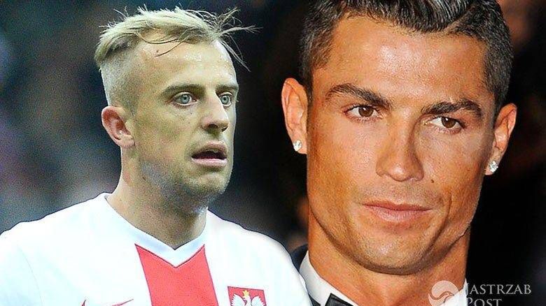 Kamil Grosicki straszy Cristiano Ronaldo