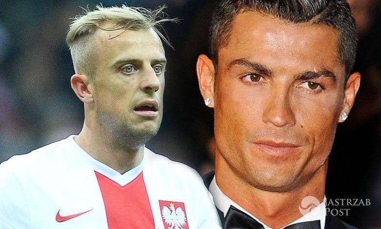 Kamil Grosicki straszy Cristiano Ronaldo