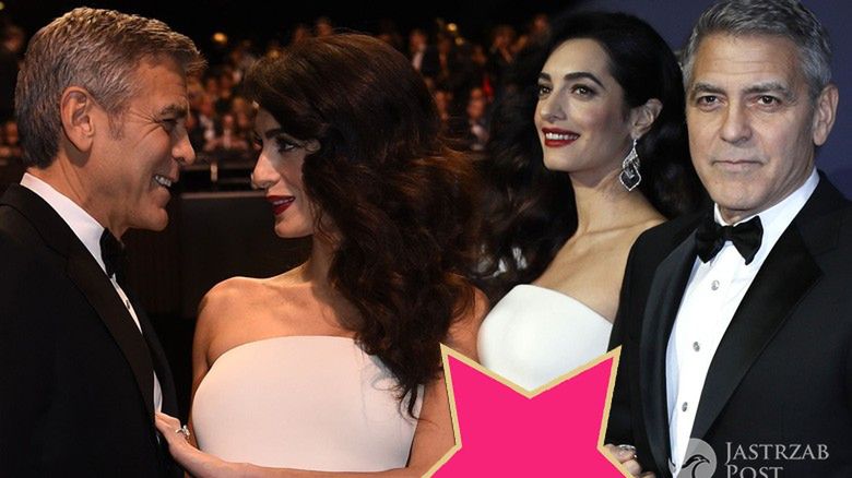 George Clooney i Amal Clooney na gali Cesar FIlm Awards 2017. Zdjęcia ciężarnej 2017