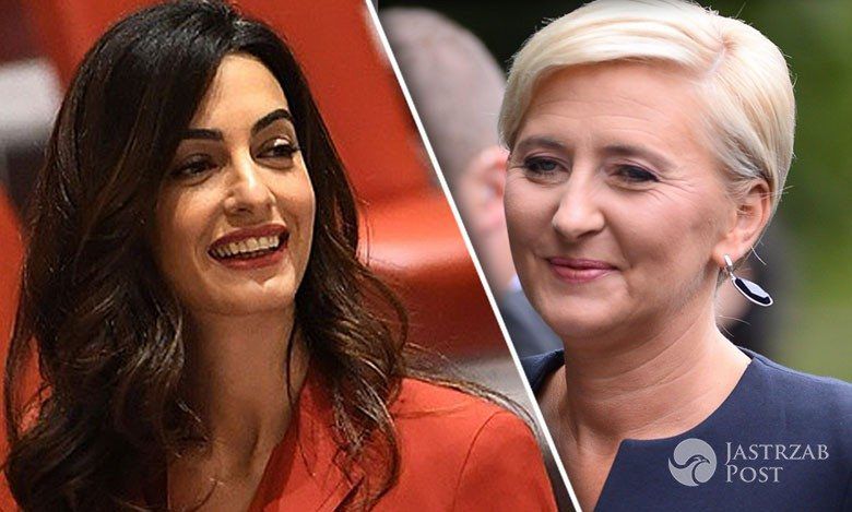 Amal Clooney w pogniecionej sukience na spotkaniu ONZ. Wystylizowała się jak Agata Duda!