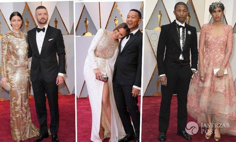 Oscary 2017: oto najpiękniejsze pary na czerwonym dywanie: Jessica Biel i Justin Timberlake, John Legend z żoną, Pharrell Williams z ukochaną...