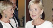 Agata Duda w eleganckiej stylizacji na imprezie tabloidu
