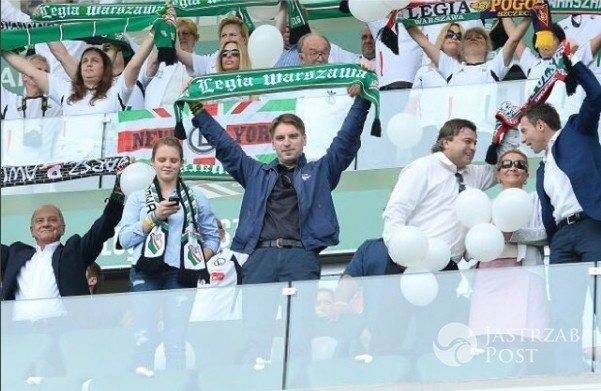 Pola Lis i Tomasz Lis na meczu