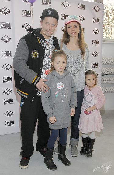 Bartosz Obuchowicz z rodziną