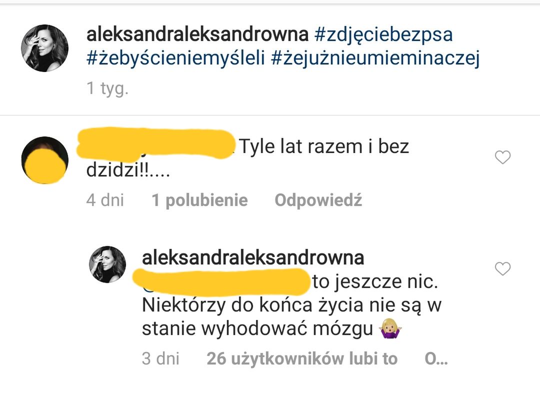 Ola Kwaśniewska odpowiada na komentarz o braku dzieci