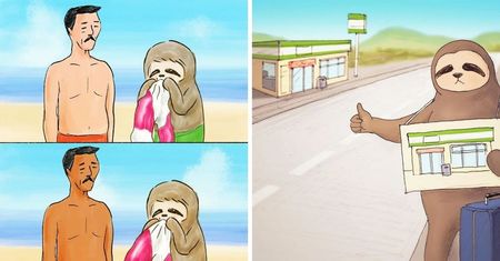 15 ilustracji pokazujących, że bycie leniwym jak leniwce nie ma dobrych stron