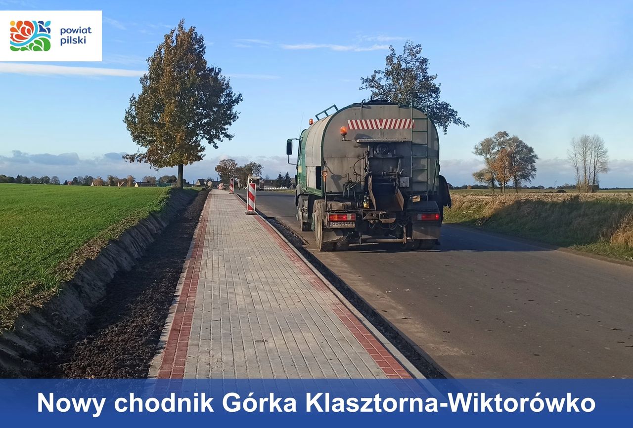 Nowy chodnik Górka Klasztorna – Wiktorówko