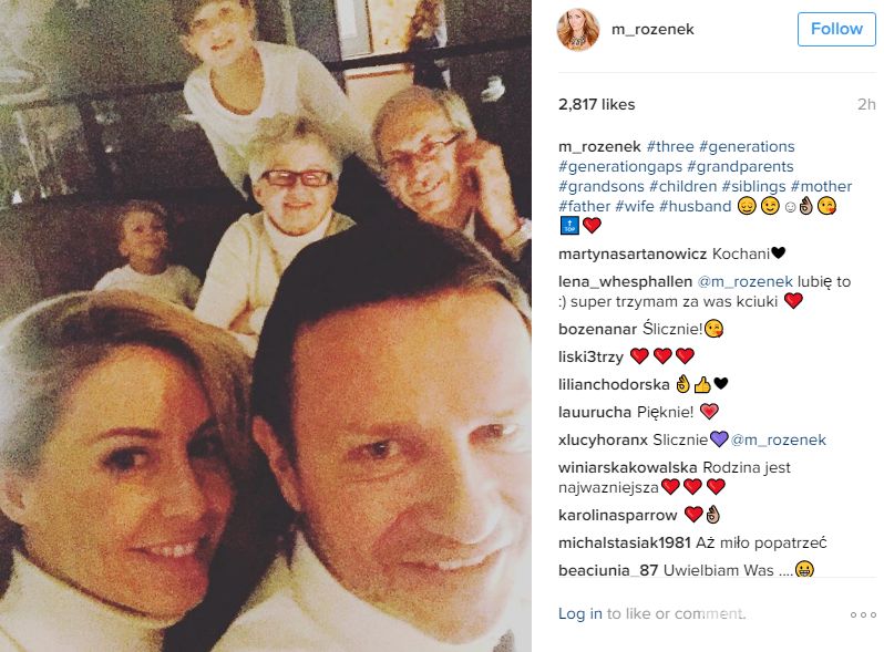 Małgorzata Rozenek z rodziną na instagramie