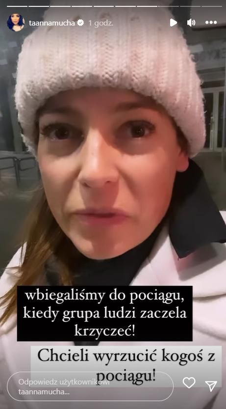 Anna Mucha najadła się strachu w pociągu