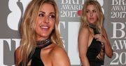 BRIT Awards 2017: Ellie Goulding wyeksponowała biust w klasycznej maxi sukience. Tak dobrze nie wyglądała od dawna!