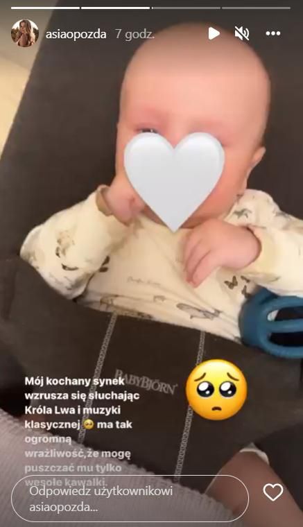 Joanna Opozda pokazała twarz dziecka