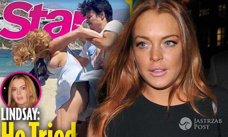 Lindsay Lohan pobita na plaży przez swojego narzeczonego! [ZDJĘCIA]