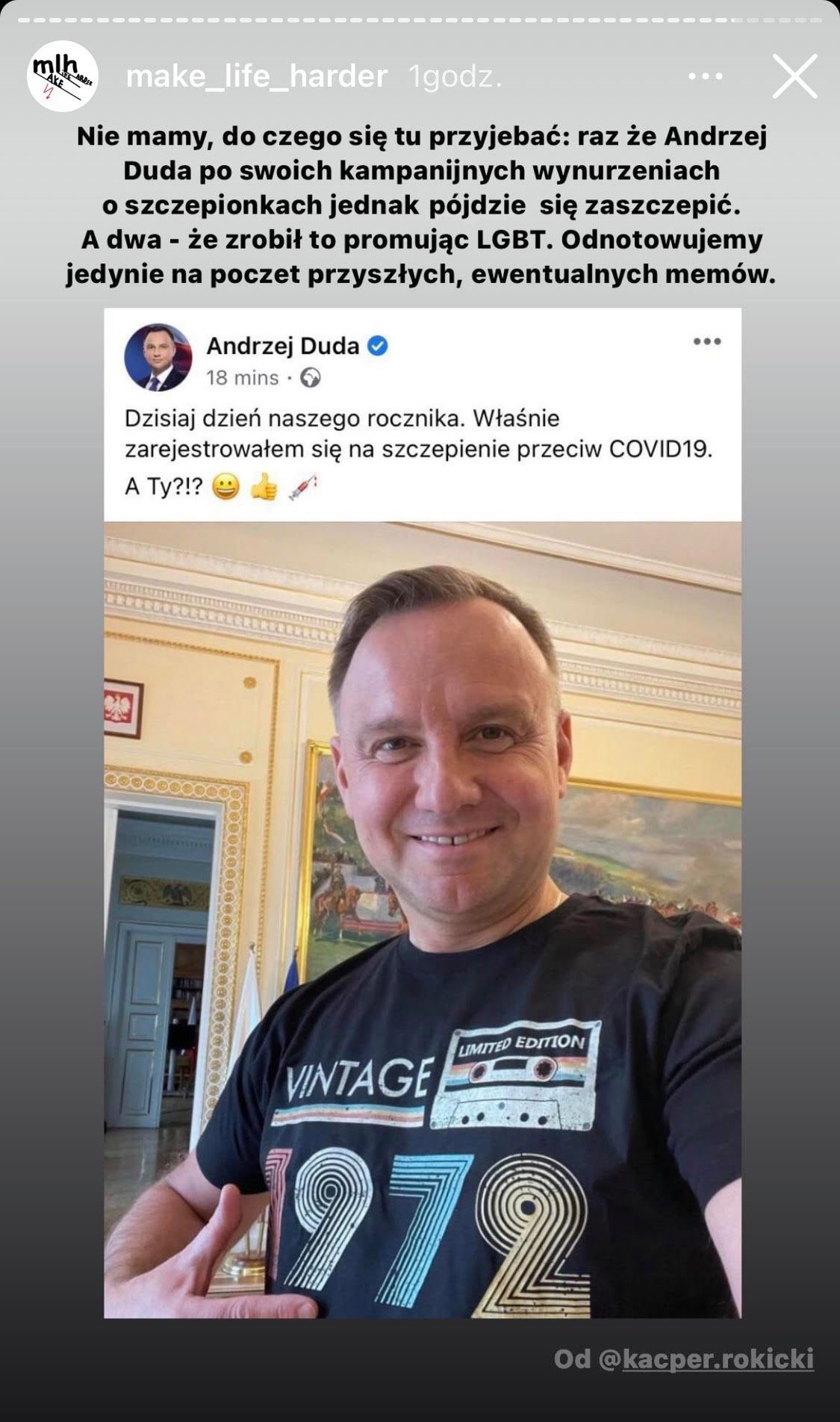 Andrzej Duda zaszczepi się przeciw koronawirusowi