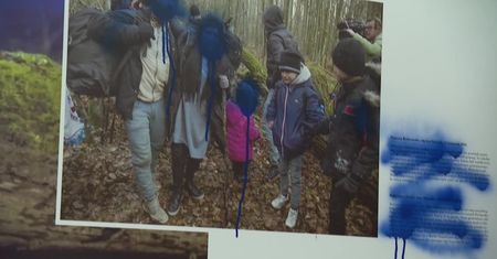 Wystawa dokumentująca push-backi na granicy z Białorusią zniszczona przez wandali