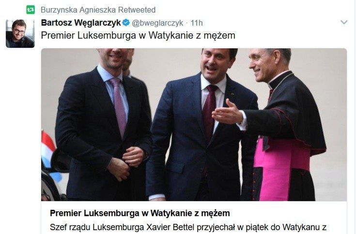 Xavier Bettel z mężem w Watykanie