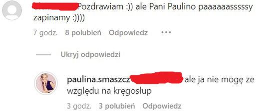 Paulina Smaszcz reaguje na uwagi internautów