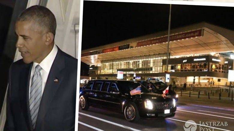 Barack Obama przyleciał do Warszawy nas szczyt NATO fot. screen z tvn24.pl