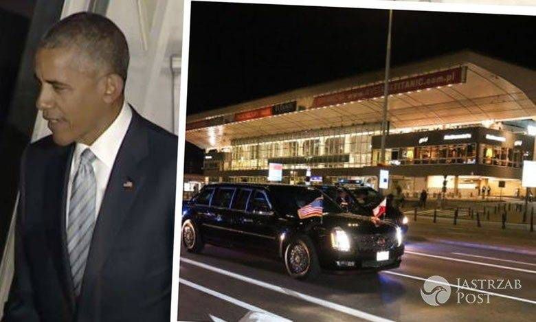 Barack Obama jest już w Warszawie! Zobaczcie jak wyglądało jego powitanie na lotnisku. Prezydent Stanów Zjednoczonych będzie poruszał się "bestią"