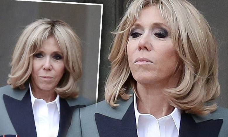 64-letnia Brigitte Macron jak blogerka modowa na ważnym spotkaniu. Pierwsza dama Francji odjęła sobie lat stylizacją