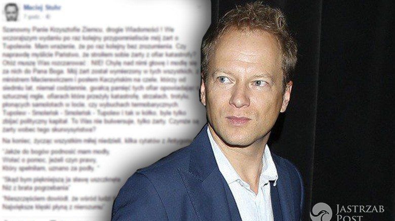 Maciej Stuhr odpowiada TVP na prowokację