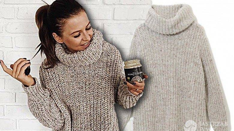 Anna Lewandowska w swetrze Łukasza Jemioła