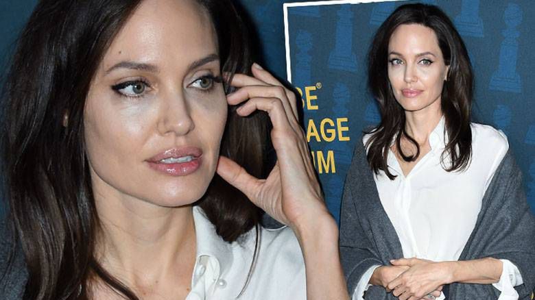Angelina Jolie na sympozjum przed Złotymi Globami