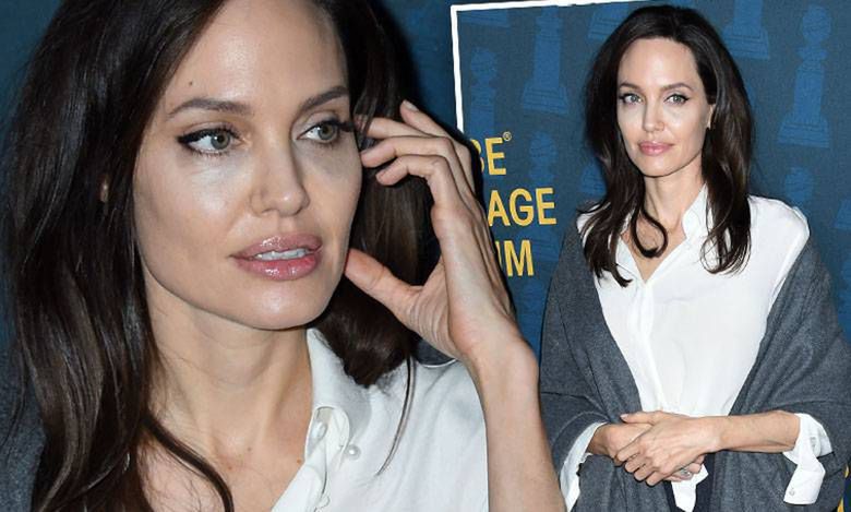 Angelina Jolie na sympozjum przed Złotymi Globami