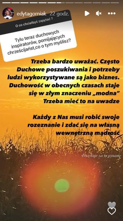 Edyta Górniak o wierze i duchowości