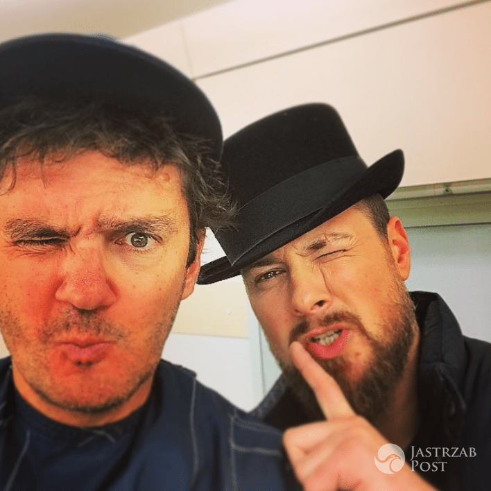 Kuba Wojewódzki i Paweł Małaszyński na planie Belle Epoque - Instagram