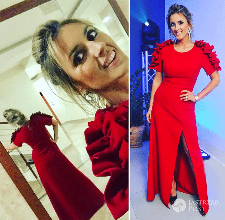 Karolina Szostak w czerwonej sukni Marlu