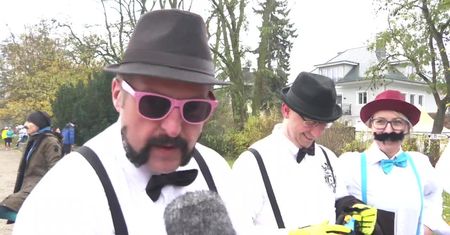 “Bieg z wąsem” w Szczecinie. Biegacze promowali profilaktyczne badania przeciwko nowotworom u mężczyzn