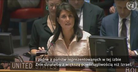 Amerykańska ambasador przy ONZ komentuje wydarzenia w Strefie Gazy