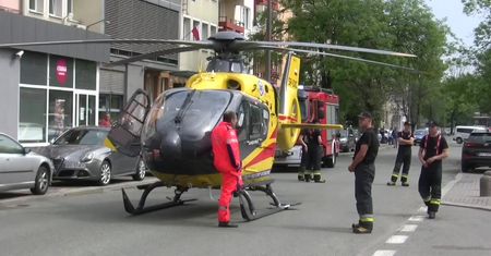 Zepsuty śmigłowiec LPR zablokował ulicę w centrum Opola na ponad 5 godzin