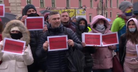 Branża fitness protestowała w Warszawie przeciwko zamknięciu siłowni