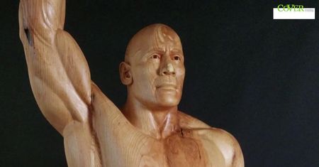 Dwayne Johnson jak żywy, tylko z… dębu. Niesamowite rzeźby celebrytów