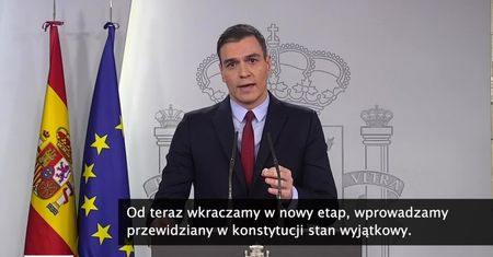 Hiszpanie będą mogli wyjść z domu tylko do pracy lub po zakupy pierwszej potrzeby