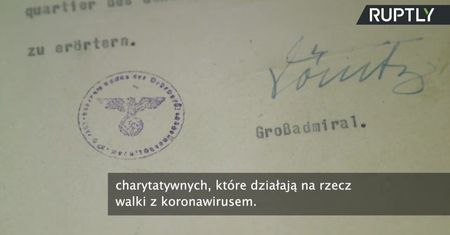 Ostatni list Hitlera na charytatywnej aukcji na rzecz walki z koronawirusem