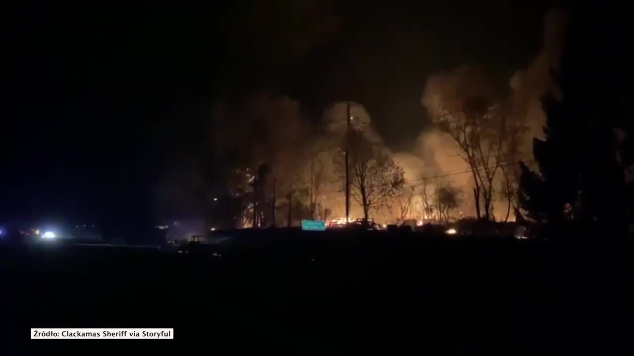 Pożary w Oregonie przyczyną eksplozji przy autostradzie