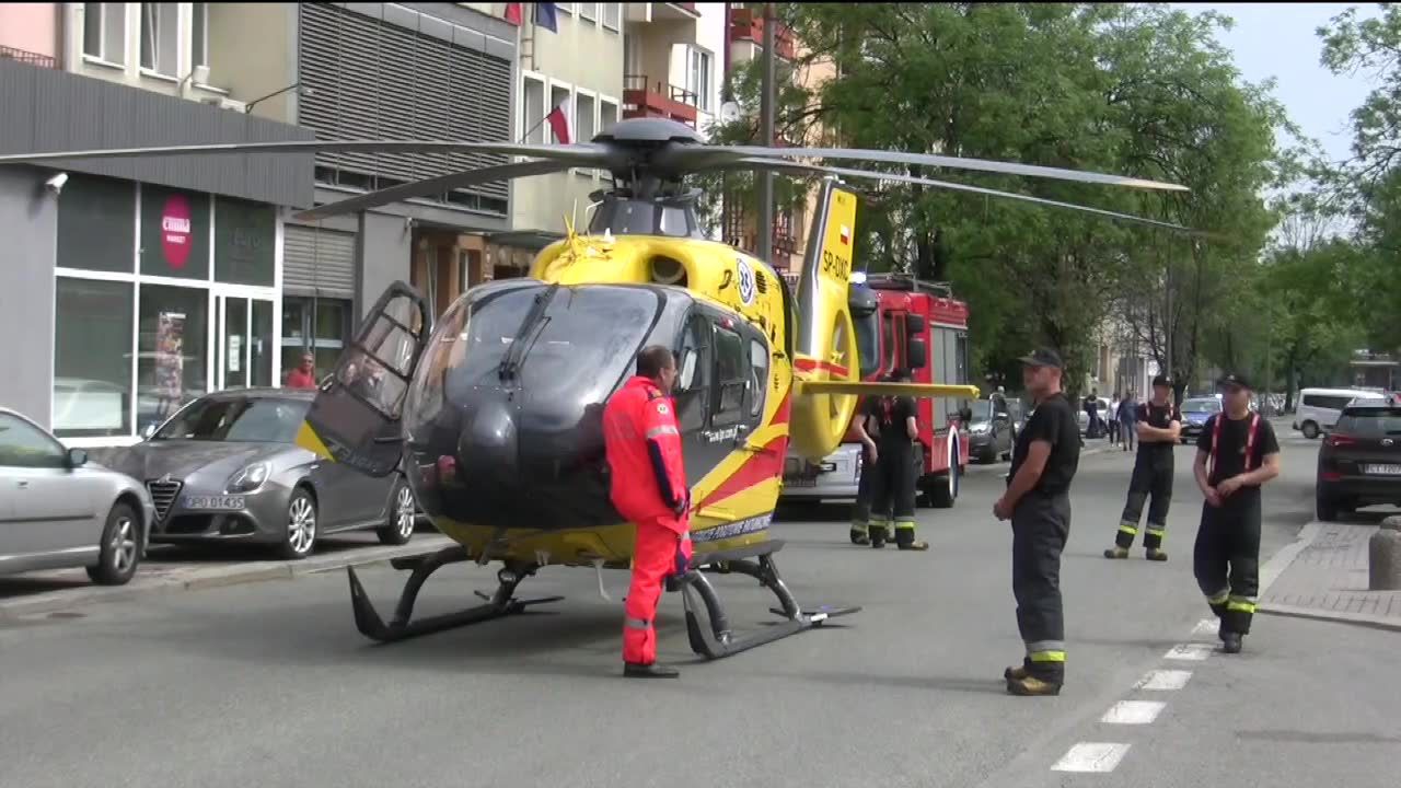 Zepsuty śmigłowiec LPR zablokował ulicę w centrum Opola na ponad 5 godzin