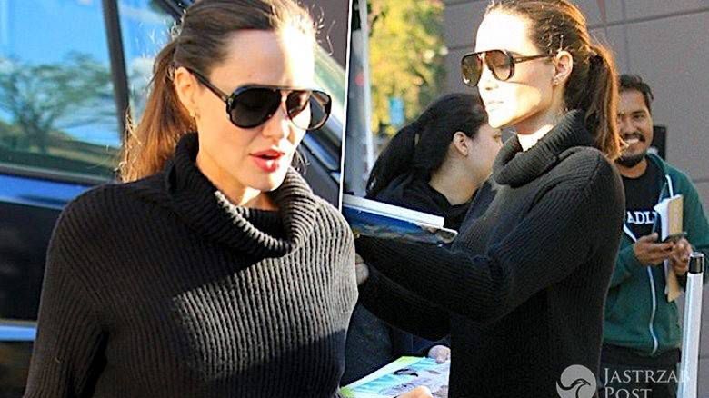 Angelina Jolie w mini pokazała nogi