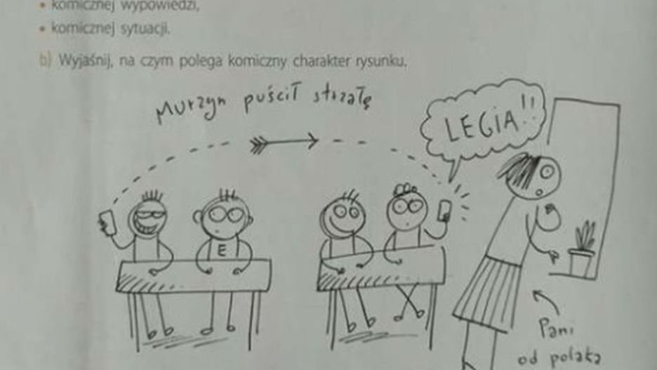 Zadanie zamieszczone w podręczniku do języka polskiego dla 5. klasy szkoły podstawowej.
